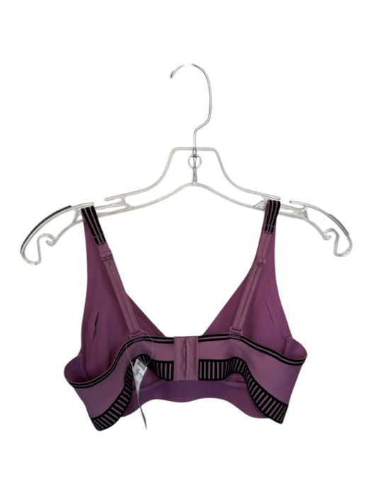 Alo Size XS Purple & Black Polyester Blend Velvet Detail Line Details sports bra Purple & Black / XS