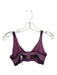 Alo Size XS Purple & Black Polyester Blend Velvet Detail Line Details sports bra Purple & Black / XS