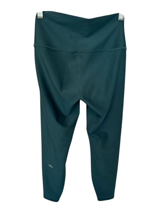 Alo Size S Forest Green Nylon Blend Metallic High Waist Crop Athletic Leggings Forest Green / S