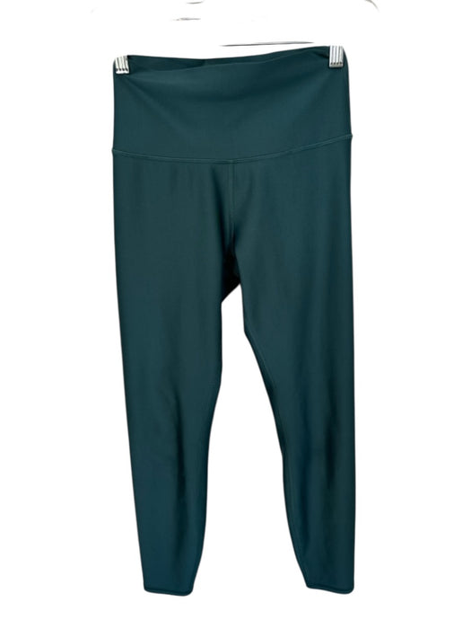 Alo Size S Forest Green Nylon Blend Metallic High Waist Crop Athletic Leggings Forest Green / S