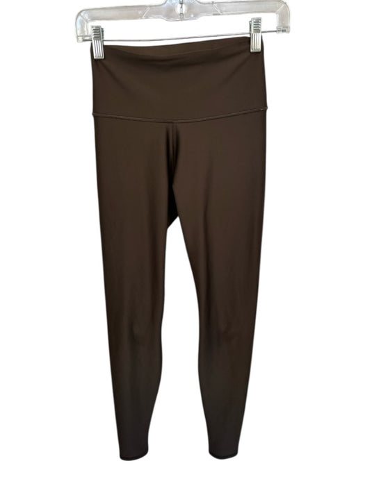 Alo Size S Brown Nylon Blend Metallic High Waist Crop Athletic Leggings Brown / S
