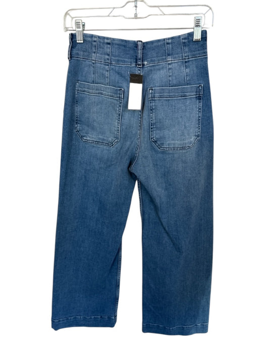 Maeve Size 26 Dark Wash Cotton Blend Front Pocket Straight Leg High Waist Jeans Dark Wash / 26