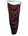 OW Collection Size Est. XS Brown Polyester Maxi Rouched Side Asymmetrical Skirt Brown / Est. XS