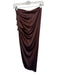 OW Collection Size Est. XS Brown Polyester Maxi Rouched Side Asymmetrical Skirt Brown / Est. XS