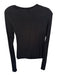 LAmade Size XS Black Micromodal Blend Ribbed Cutout Long Sleeve Asymmetric Top Black / XS