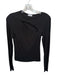 LAmade Size XS Black Micromodal Blend Ribbed Cutout Long Sleeve Asymmetric Top Black / XS