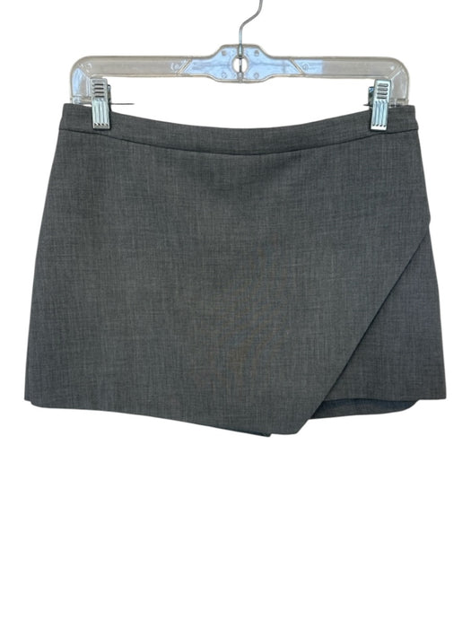 Babaton Size 4 Gray Recycled Polyester Blend Heathered Asymmetric flap Skort Gray / 4