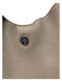 Tory Burch Elephant Grey Leather Pebbled 1 strap Logo Silver hardware Bag Elephant Grey / Medium