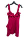 Lovers + Friends Size S Magenta Polyester Ruffle Sleeveless Back Zip Dress Magenta / S