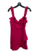 Lovers + Friends Size S Magenta Polyester Ruffle Sleeveless Back Zip Dress Magenta / S