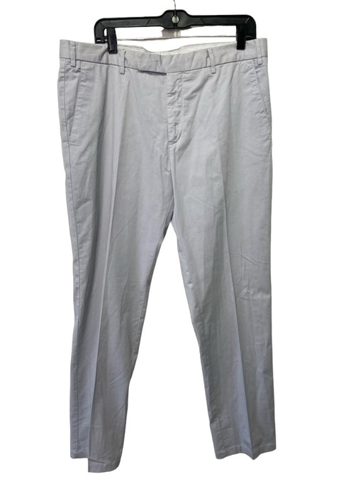 Armani Collezioni New Size 38 Grey Cotton Solid Zip Fly Men's Pants 38