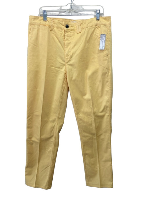 Norse Projects Size 36 Yellow Cotton Solid Zip Fly Men's Pants 36
