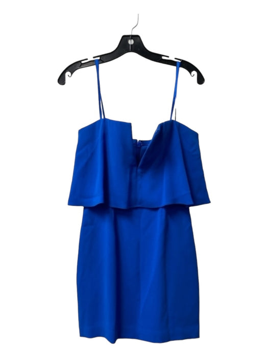 BCBG Maxazria Size 0 Royal Blue Triacetate V Neck Strapless Boning Mini Dress Royal Blue / 0