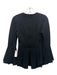 Sen Size XS Black Rayon Blend Back Zip Long Bell Sleeve Scoop Neck Top Black / XS