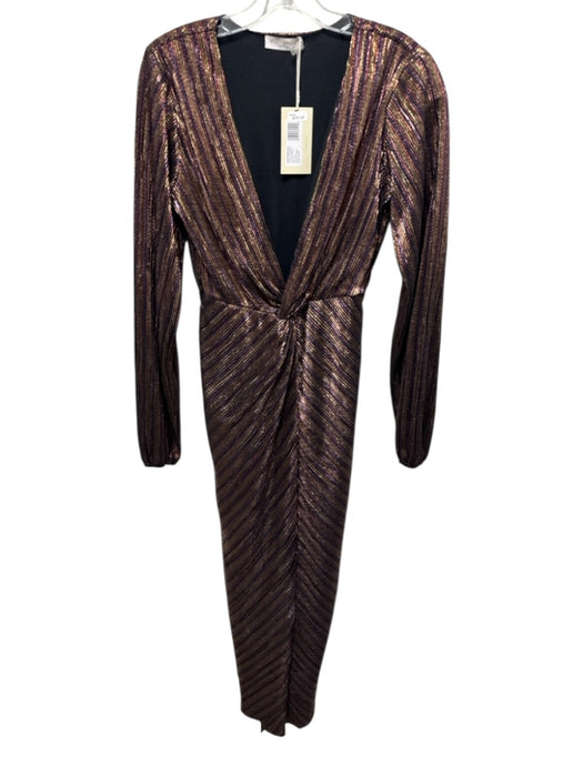 Ramy Brook Size XS Black, Pink & Multi Polyester Metallic Thread Dress Black, Pink & Multi / XS