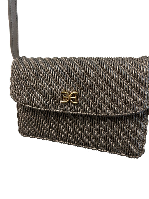 Sam Edelman Gold Polyester & Leather Textured Metallic Textured Crossbody Bag Gold