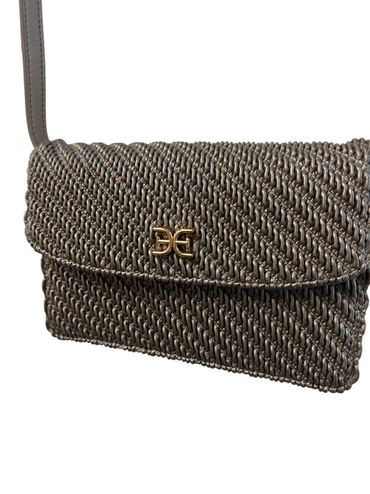 Sam Edelman Gold Polyester & Leather Textured Metallic Textured Crossbody Bag Gold
