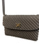 Sam Edelman Gold Polyester & Leather Textured Metallic Textured Crossbody Bag Gold
