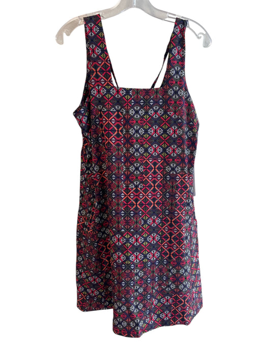 Krimson Klover Size M Multi Recycled Polyester UPF 40+ Tribal Built In Bra Dress Multi / M