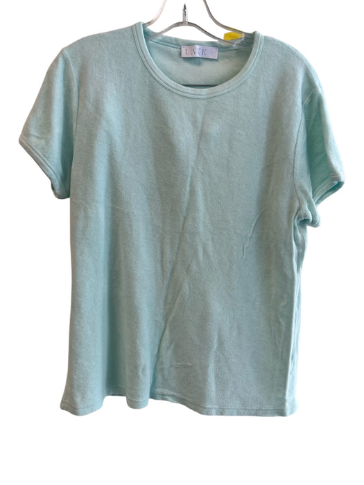 Lake Size L Blue Cotton Terry Cloth Swoosh Elastic Waist short sleeve Short Set Blue / L