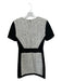 Tibi Size 2 White & Black Cotton Blend Tweed Short Sleeve Back Zip Dress White & Black / 2