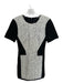 Tibi Size 2 White & Black Cotton Blend Tweed Short Sleeve Back Zip Dress White & Black / 2