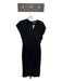 MM. Lafleur Size 2 Black & White Triacetate Cap Sleeve Pin Stripe Midi Dress Black & White / 2