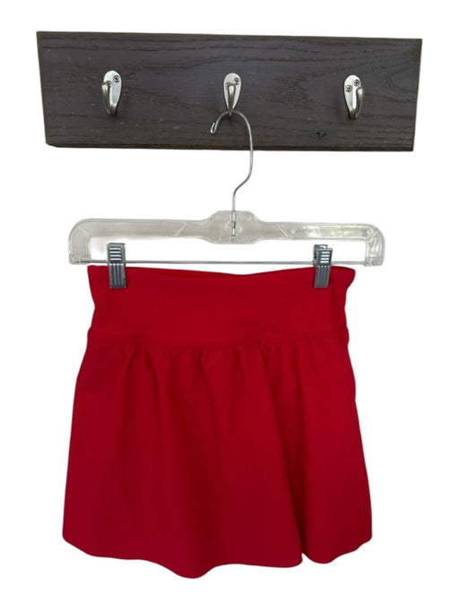 Spanx Size S Red Nylon Blend Pleats Mini Elastic Waist Athletic Skort Red / S
