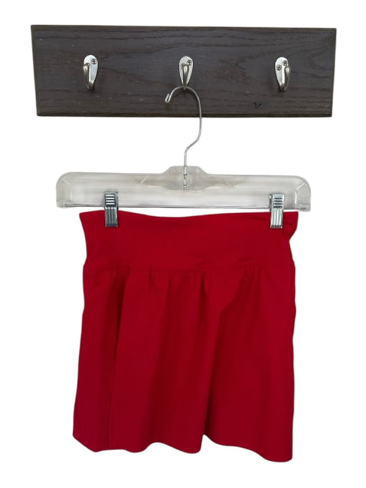 Spanx Size S Red Nylon Blend Pleats Mini Elastic Waist Athletic Skort Red / S