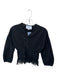 The Shirt Size XS Black Button Accentts Scrunch Detail Lace Long Sleeve Top Black / XS