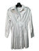 Zara Size XS White Cotton Button Front Long Sleeve Pearl detail Dress White / XS
