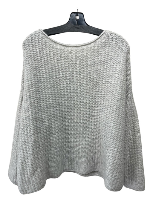 Lou & Grey Size XL Gray Acrylic Blend Long Sleeve Boat Neck Sweater Gray / XL