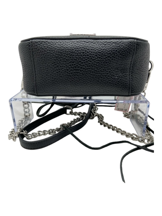 Rebecca Minkoff Black Leather Silver Hardware Zip Tassel Crossbody Bag Black / S