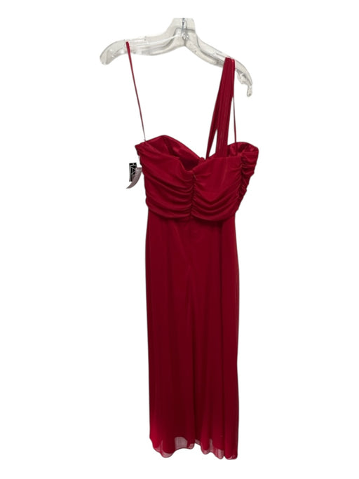 Alex Evenings Size 14 Red Polyester Tie Detail Spaghetti Strap Back Zip Dress Red / 14