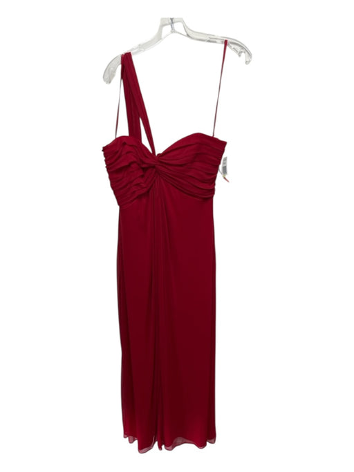 Alex Evenings Size 14 Red Polyester Tie Detail Spaghetti Strap Back Zip Dress Red / 14