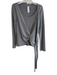 Three Dots Size M Grey Modal Long Sleeve Wrap around Scoop Neck Layered Sweater Grey / M