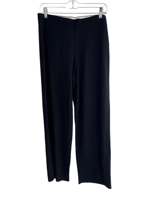 OST Size M Black No Fabric Tag Elastic Waist Knit Flat Front Wide Leg Pants Black / M