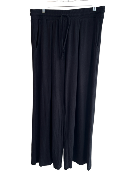 For The Rebuplic Size L Black Rayon Blend Elastic Waist Side Pockets Pants Black / L