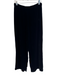 Velvet Size M Black Viscose Elastic Waist Velvet Side Pocket Wide Leg Pants Black / M