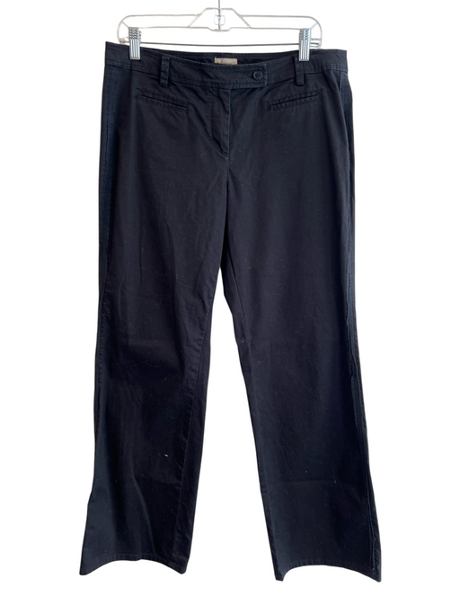 Elevenses Size 10 Black Cotton Mid Rise Zip Fly Belt loops Wide Leg Pants Black / 10