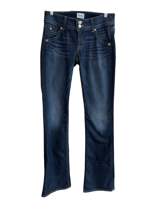 Hudson Size 26 Dark Wash Cotton Blend Mid Rise Zip Fly 5 Pocket Flare Jeans Dark Wash / 26