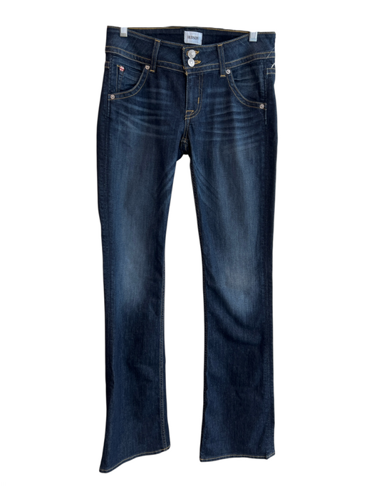 Hudson Size 26 Dark Wash Cotton Blend Mid Rise Zip Fly 5 Pocket Flare Jeans Dark Wash / 26