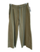 Velvet Size M Green Cotton Elastic Waist solid color Side Pockets Wide Leg Pants Green / M