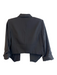 Aryn K. Size M Black Polyester Long Sleeve solid color Open Front Cropped Jacket Black / M