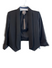 Aryn K. Size M Black Polyester Long Sleeve solid color Open Front Cropped Jacket Black / M