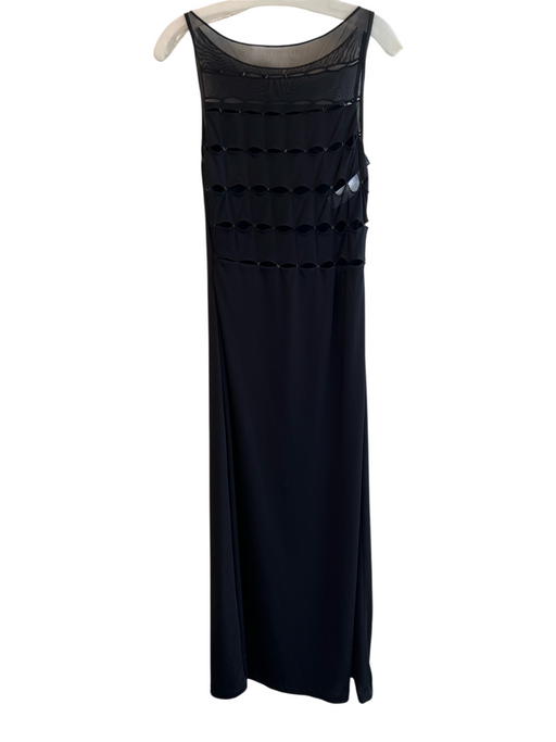 Rimini Size 6 Black Polyester Sleeveless Cutout Detailing Side Zip Dress Black / 6