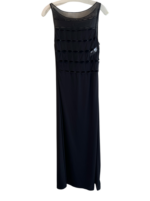 Rimini Size 6 Black Polyester Sleeveless Cutout Detailing Side Zip Dress Black / 6