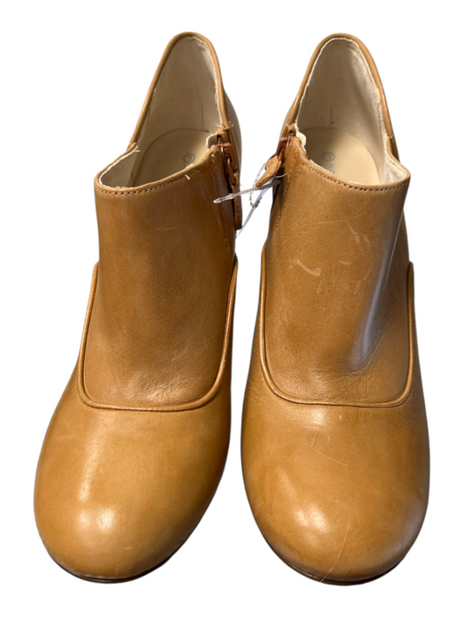 Rockport Shoe Size 10 Brown Leather Upper Round Toe Side Zip Ankle Cut Shoes Brown / 10