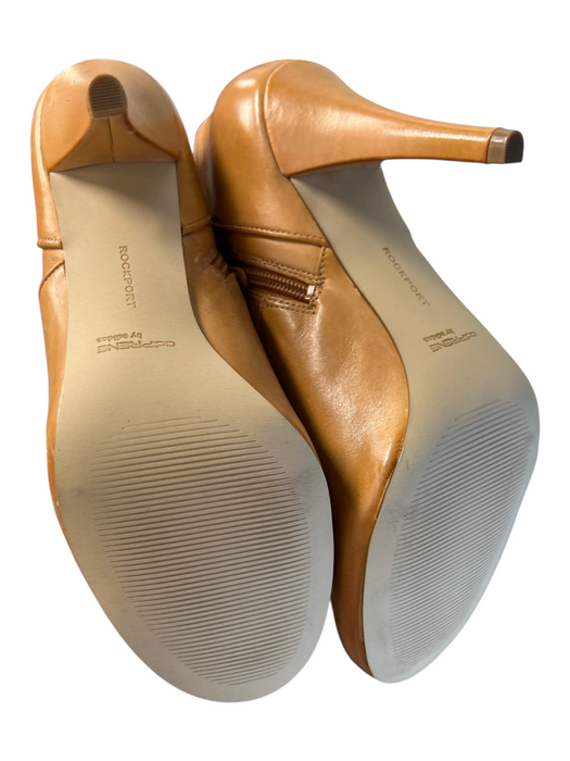 Rockport Shoe Size 10 Brown Leather Upper Round Toe Side Zip Ankle Cut Shoes Brown / 10