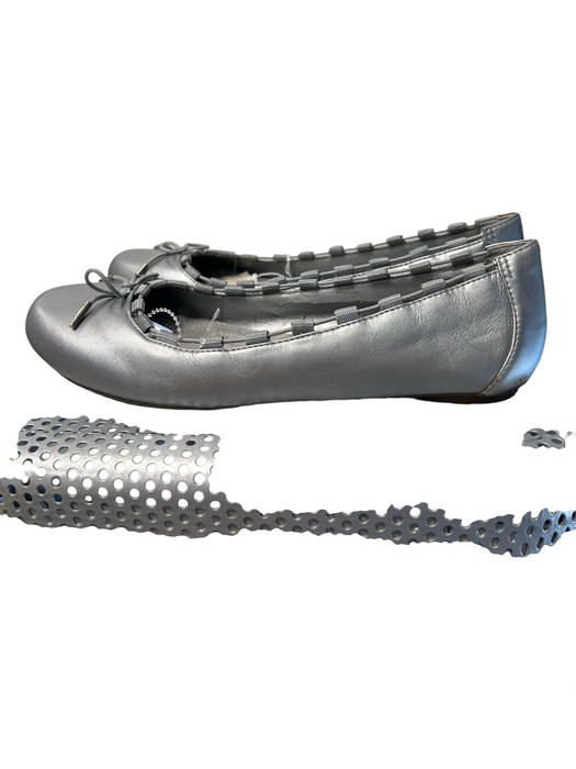 Dr Scholls Shoe Size 9 Grey Manmade Material Round Toe Bow Detail Lined Shoes Grey / 9